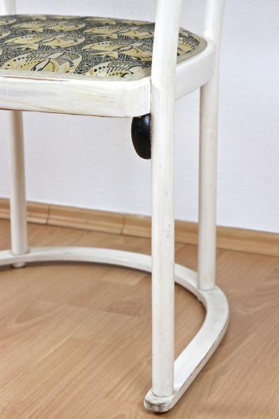 White Art Nouveau Armchair by Marcel Kammerer Early 20th Century AT ca 1908