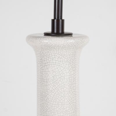 White Crackle Lamp with Long Neck