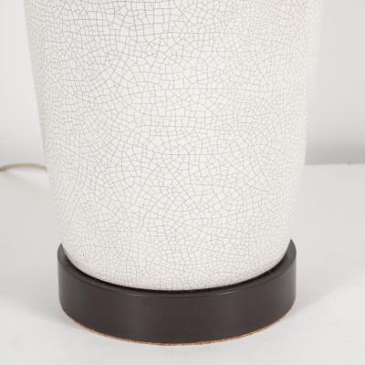 White Crackle Lamp with Long Neck