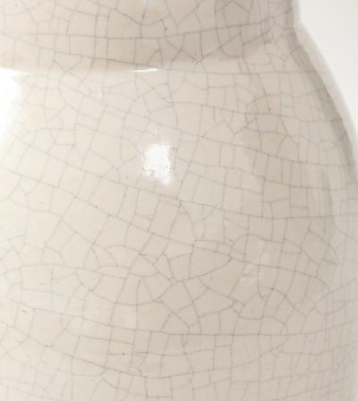 White Crackle Oivid Lamp Manufacture de Boulogne France 1930 s