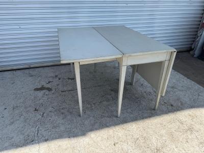 White Drop Leaf Table