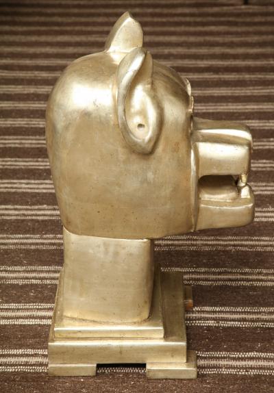 White Gold Gilded Sculpture