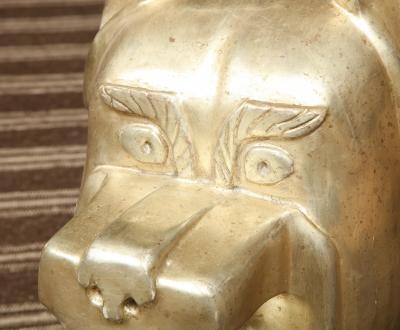 White Gold Gilded Sculpture