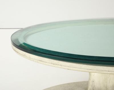 White Gold Oval Coffee Table