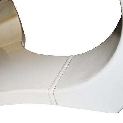 White Lacquered Triskelion Scroll Coffee Table