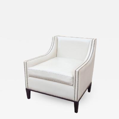 White Leather Club Chair