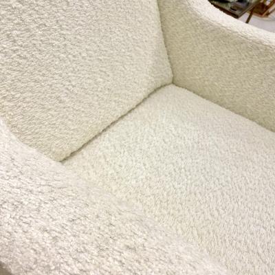 White Lexington Boucl Armchairs