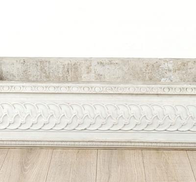 White Marble Carved Classical Rectangular Basin 19th Century or Earlier