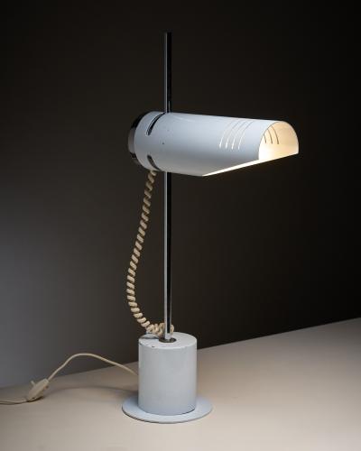 White Metal Directional Table Lamp attributed 1970s