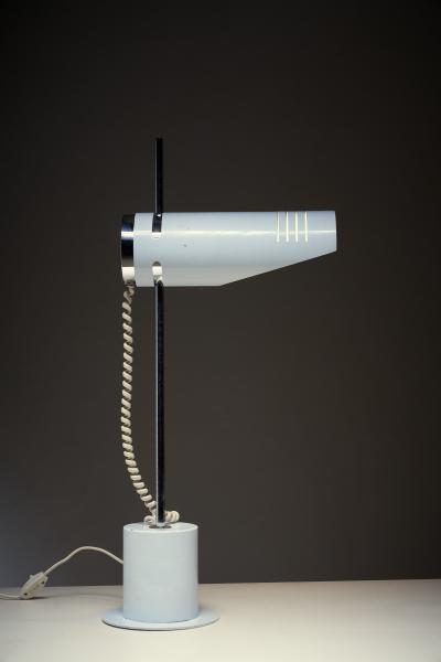 White Metal Directional Table Lamp attributed 1970s