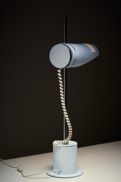 White Metal Directional Table Lamp attributed 1970s