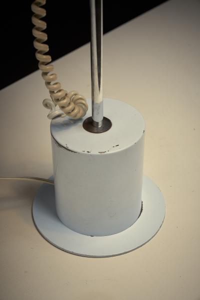 White Metal Directional Table Lamp attributed 1970s