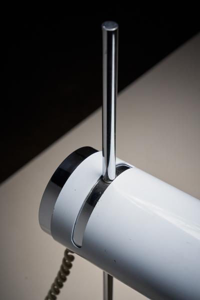 White Metal Directional Table Lamp attributed 1970s