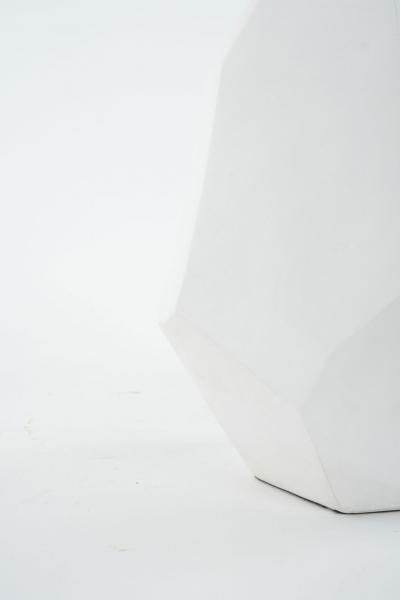 White Plaster Cubist Lamp