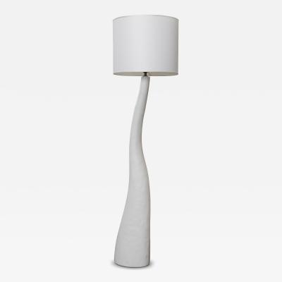 White Plaster Floor Lamp
