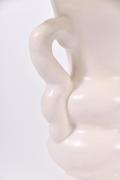 White Polished Plaster Table Lamp by Dorian Caffot de Fawes