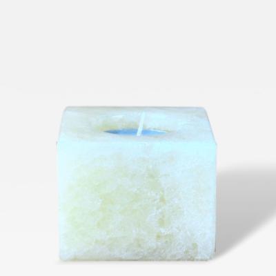 White Square Based Onyx Candle Holder