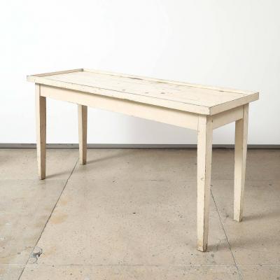 White Tray Top Console