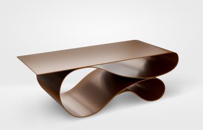 Whorl Coffee Table In Brown Powder Coated Aluminum