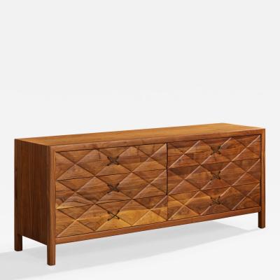 Widdicomb Dresser with Oak and Brass USA 1950s
