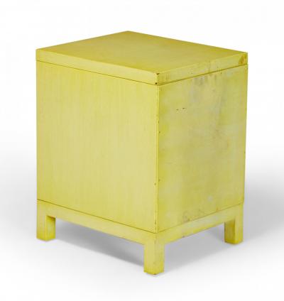 Widdicomb Modern American Mid Century Three Drawer Beige Painted Wooden Nightsta