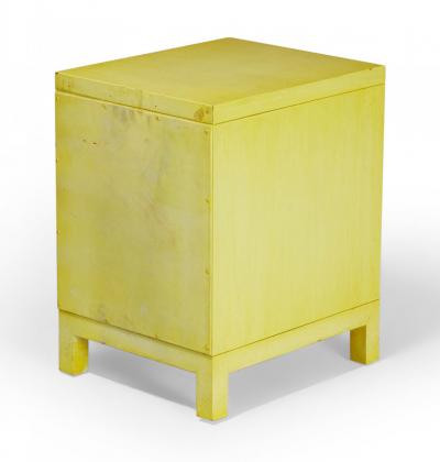 Widdicomb Modern American Mid Century Three Drawer Beige Painted Wooden Nightsta