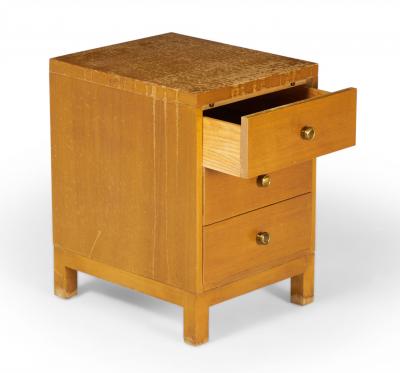 Widdicomb Modern American Mid Century Three Drawer Walnut Nightstand