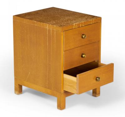 Widdicomb Modern American Mid Century Three Drawer Walnut Nightstand