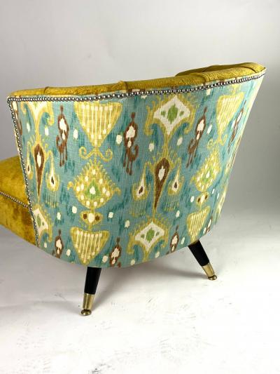 Wide Barrel Back Swivel Lounge Chair by Kroehler Manufacturing Co 1960s USA