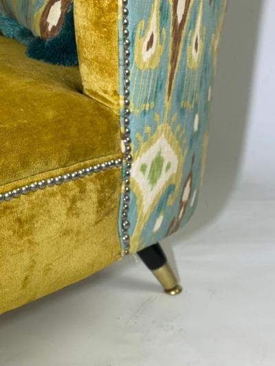 Wide Barrel Back Swivel Lounge Chair by Kroehler Manufacturing Co 1960s USA