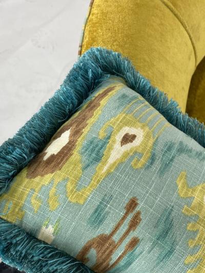 Wide Barrel Back Swivel Lounge Chair by Kroehler Manufacturing Co 1960s USA