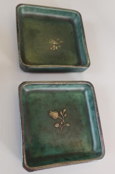 Wilhelm K ge Argenta Stoneware Four Trays by Wilhelm K ge Sweden MCM