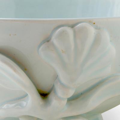Wilhelm K ge Fine Modern Classicism bowl with floral motifs and celadon glaze by Wilhelm K ge