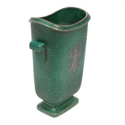 Wilhelm K ge Stoneware Argenta Vase by Wilhelm Kage