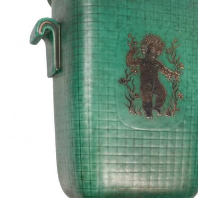 Wilhelm K ge Stoneware Argenta Vase by Wilhelm Kage