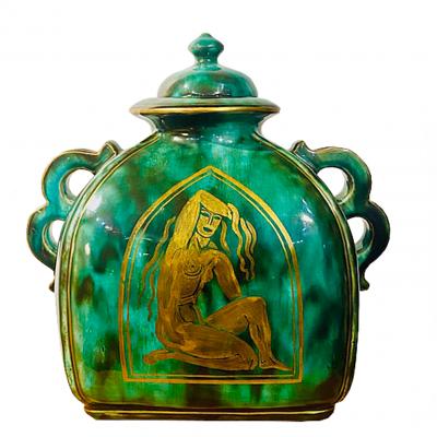 Wilhelm K ge WILHELM K GE 1928 stoneware urn for Gustavsberg 