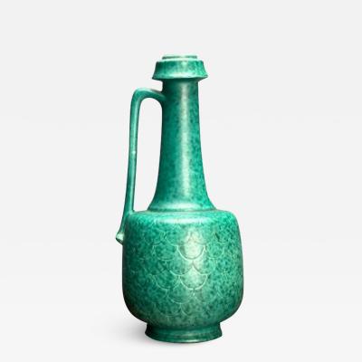 Wilhelm Kage Swedish Mid Century Modern Vase Glazed Stoneware Argenta 1930s