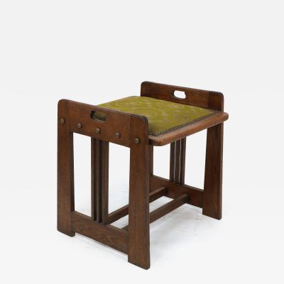 Wilhelm Schmidt Wilhelm Schmidt Made by Prag Rudniker A Vienna Secession Oak Piano Stool