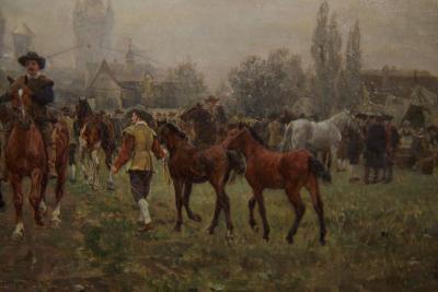 Wilhelm Velten The Horse Fair oil on panel Wilhelm Velten Russian German 1847 1929 