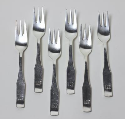 Wilhelm Wagenfeld German Silver Set by V H Pott Designed by Wilhelm Wagenfeld Bauhaus