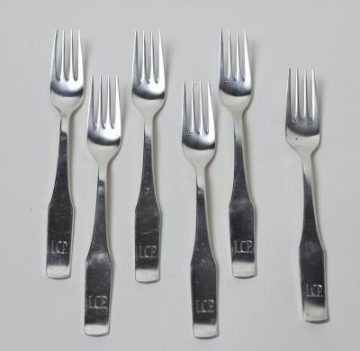 Wilhelm Wagenfeld German Silver Set by V H Pott Designed by Wilhelm Wagenfeld Bauhaus