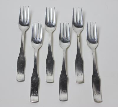 Wilhelm Wagenfeld German Silver Set by V H Pott Designed by Wilhelm Wagenfeld Bauhaus