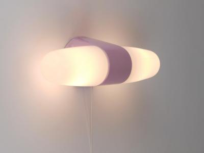 Wilhelm Wagenfeld Wilhelm Wagenfeld Bauhaus Pink Double Sconce Wall Light Linder Germany 1950s