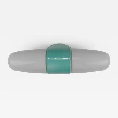 Wilhelm Wagenfeld Wilhelm Wagenfeld Bauhaus Turquoise Double Sconce Wall Light Germany 1950s