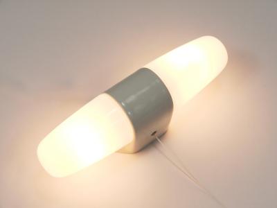 Wilhelm Wagenfeld Wilhelm Wagenfeld Bauhaus White Sconce Double Wall Light Linder Germany 1950s