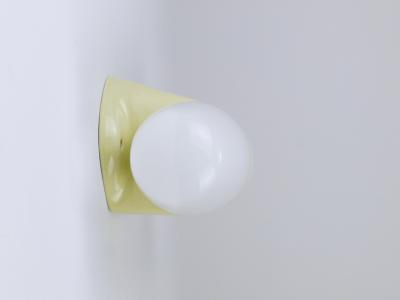 Wilhelm Wagenfeld Wilhelm Wagenfeld Bauhaus Yellow Double Sconce Wall Light Linder Germany 1950s