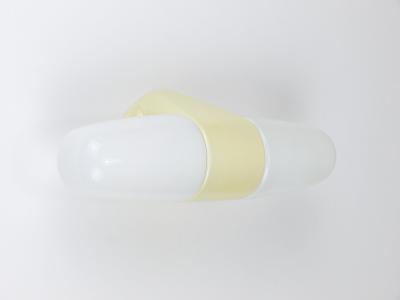 Wilhelm Wagenfeld Wilhelm Wagenfeld Bauhaus Yellow Double Sconce Wall Light Linder Germany 1950s