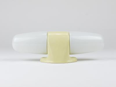 Wilhelm Wagenfeld Wilhelm Wagenfeld Bauhaus Yellow Double Sconce Wall Light Linder Germany 1950s