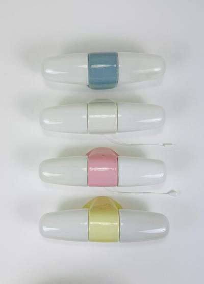 Wilhelm Wagenfeld Wilhelm Wagenfeld Bauhaus Yellow Double Sconce Wall Light Linder Germany 1950s