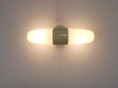 Wilhelm Wagenfeld Wilhelm Wagenfeld Bauhaus Yellow Sconce Double Wall Light Linder Germany 1950s